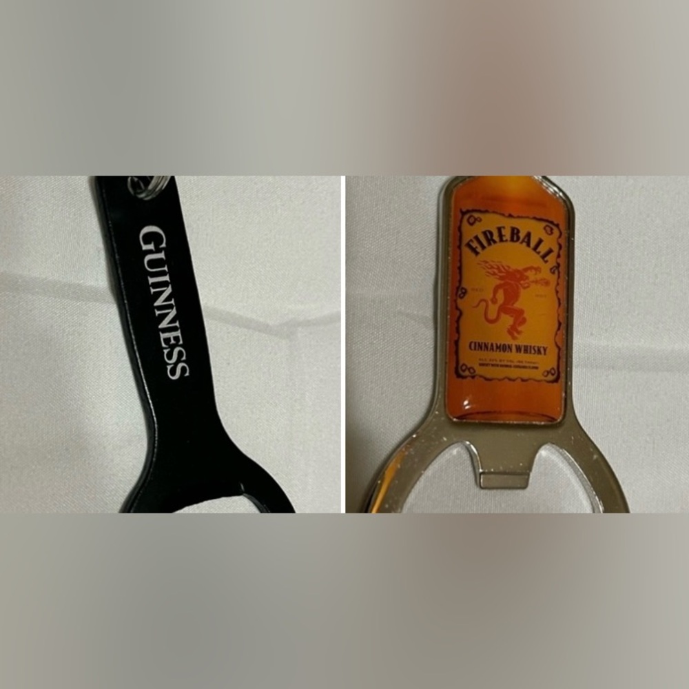 ⭐️FREE Guinness Beer Irish Brewery keychain bottle opener Fireball